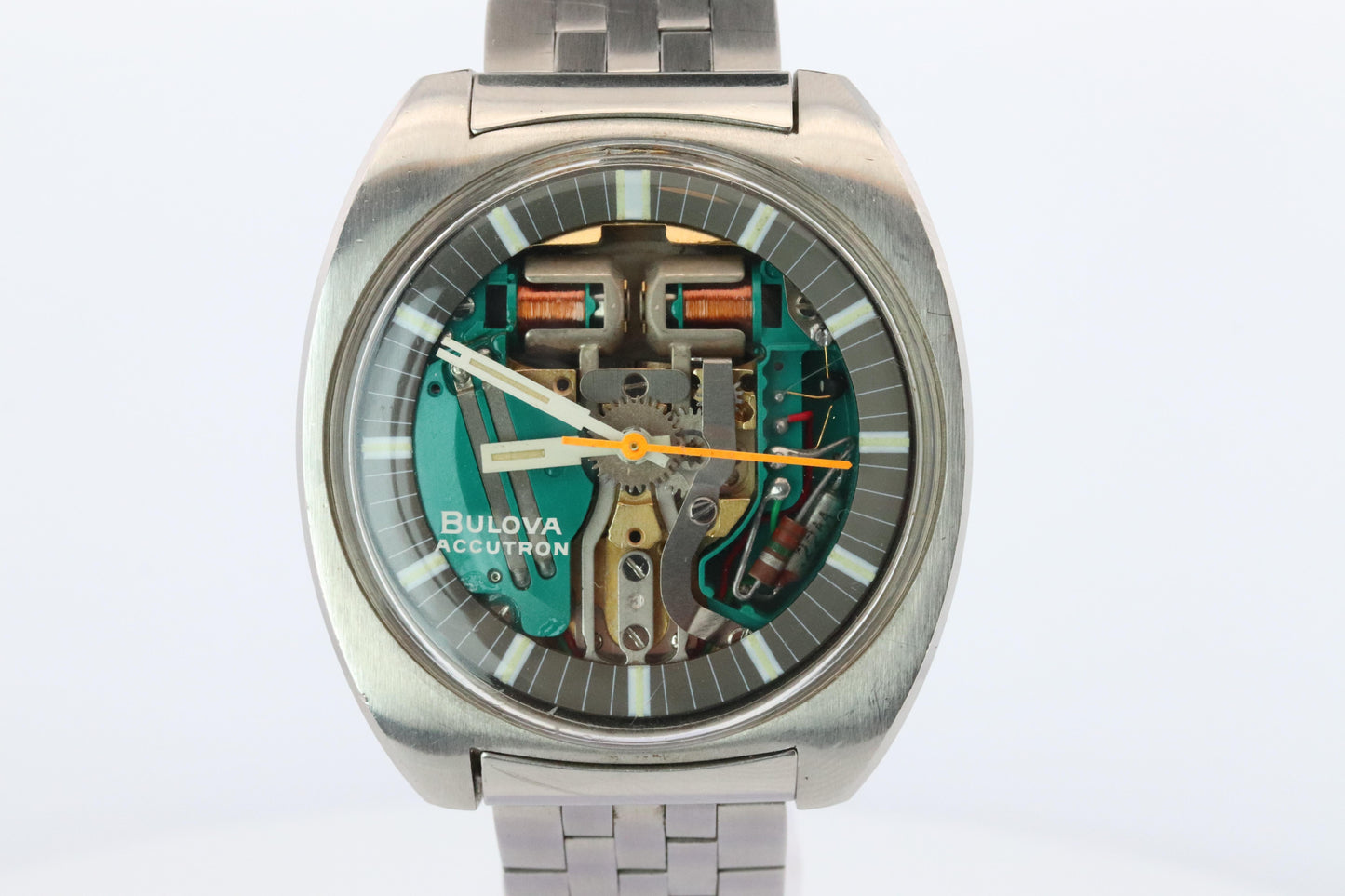 Vintage BULOVA Accutron watch. Spaceview Bulova Accutron Electric Transparent.