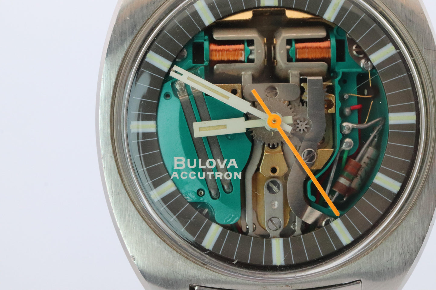 Vintage BULOVA Accutron watch. Spaceview Bulova Accutron Electric Transparent.