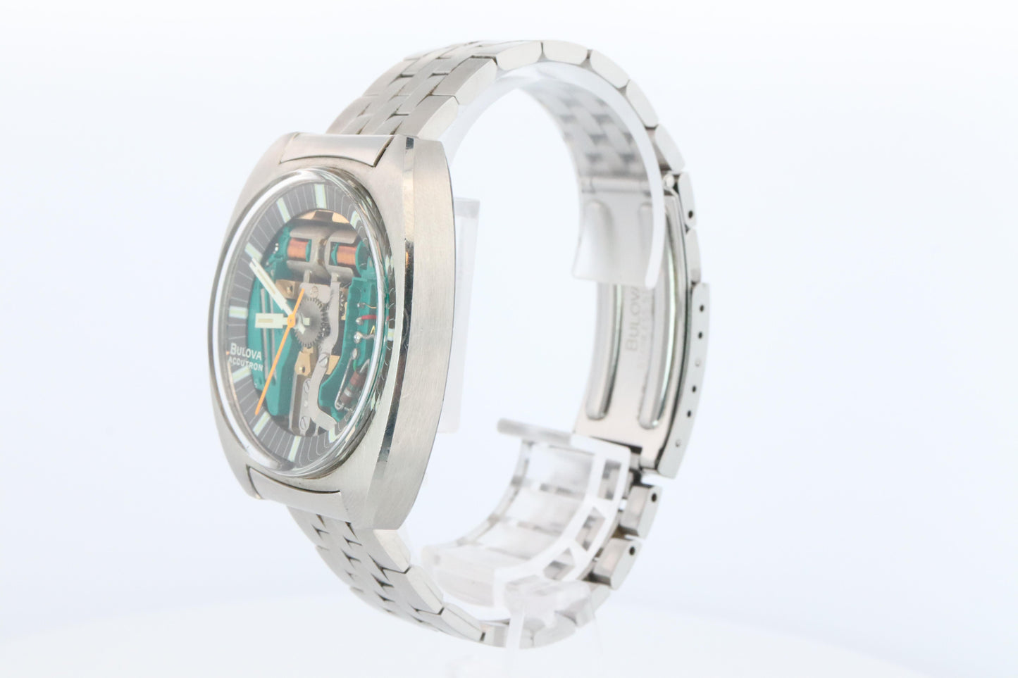 Vintage BULOVA Accutron watch. Spaceview Bulova Accutron Electric Transparent.