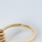 14k Emerald and Diamond Halo yellow gold ring. Emerald and Diamond Cluster ring.
