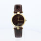 Genuine Cartier Watch. Must de Cartier Vendome Round Argent Vermeil Brown ladies