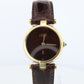 Genuine Cartier Watch. Must de Cartier Vendome Round Argent Vermeil Brown ladies