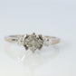 10k Princess DIAMOND cluster illusion solitaire ring. Square Diamond band.