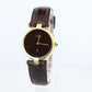 Genuine Cartier Watch. Must de Cartier Vendome Round Argent Vermeil Brown ladies
