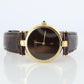 Genuine Cartier Watch. Must de Cartier Vendome Round Argent Vermeil Brown ladies