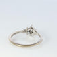 10k Princess DIAMOND cluster illusion solitaire ring. Square Diamond band.