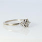 10k Princess DIAMOND cluster illusion solitaire ring. Square Diamond band.