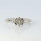 10k Princess DIAMOND cluster illusion solitaire ring. Square Diamond band.