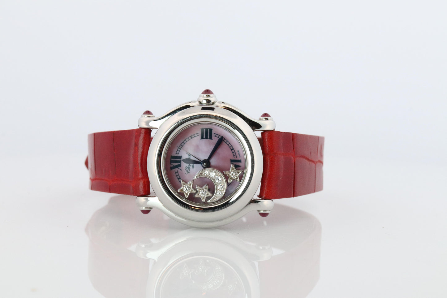 Chopard Happy Sport  Stars Ruby Diamond Watch. Chopard LUC 27/8245-21 Ladies
