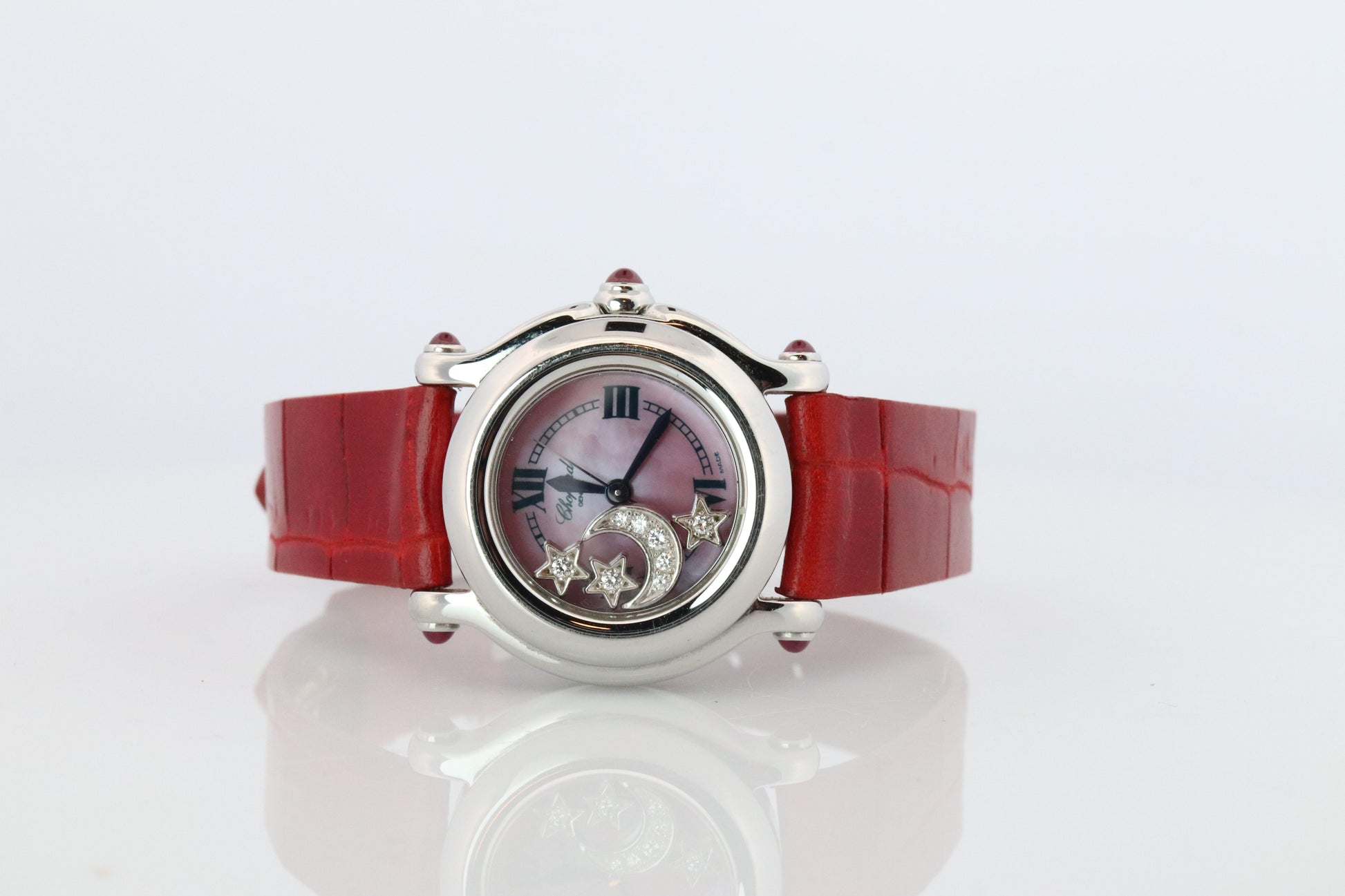 Chopard Happy Sport  Stars Ruby Diamond Watch. Chopard LUC 27/8245-21 Ladies