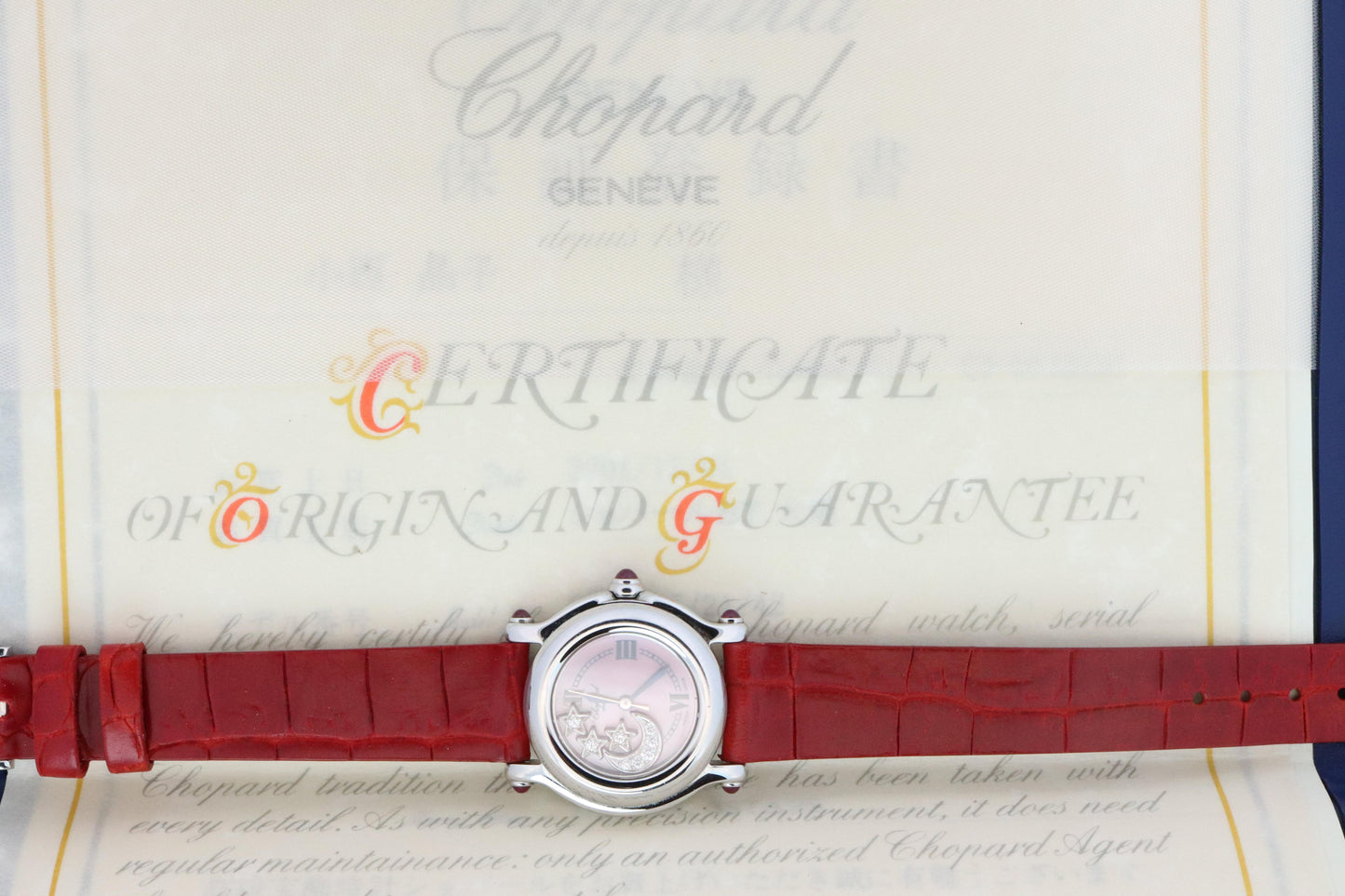 Chopard Happy Sport  Stars Ruby Diamond Watch. Chopard LUC 27/8245-21 Ladies