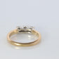 14k Diamond trio ring. 3 stone Diamond .58tctws Ring. Trio Trilogy ring.