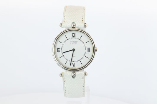 Van Cleef and Arpels 53 104 watch. La Collection 18k SS Round 32mm Watch