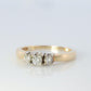 14k Diamond trio ring. 3 stone Diamond .36tcws Ring. Engagement Ring. Journey