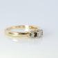 14k Diamond trio ring. 3 stone Diamond .36tcws Ring. Engagement Ring. Journey