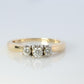 14k Diamond trio ring. 3 stone Diamond .36tcws Ring. Engagement Ring. Journey