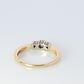14k Diamond trio ring. 3 stone Diamond .36tcws Ring. Engagement Ring. Journey
