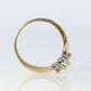 14k Diamond trio ring. 3 stone Diamond .36tcws Ring. Engagement Ring. Journey