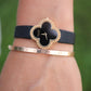 Van Cleef and Arpels Alhambra watch. 18k Gold VCA HH75210 Clove Black Dial.