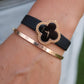 Van Cleef and Arpels Alhambra watch. 18k Gold VCA HH75210 Clove Black Dial.