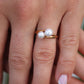 Mikimoto Ring. Vintage 18k Gold Mikimoto Pearl and Diamond Cluster. Vines Grapes