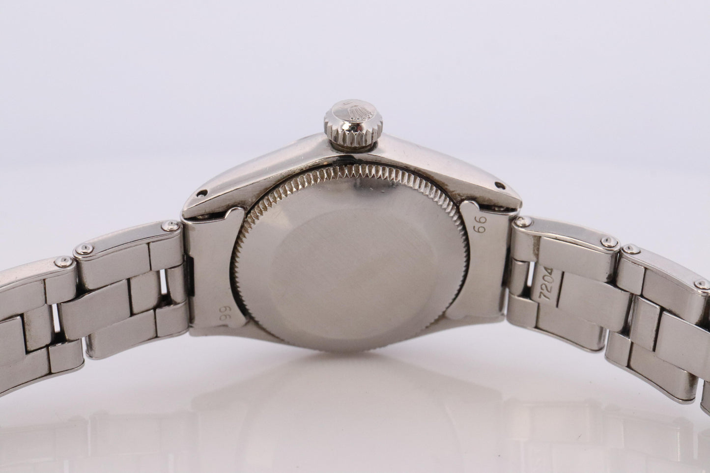 Genuine Rolex 6618 Watch. Ladies ROLEX Oyster Perpetual White Dial Wristwatch.