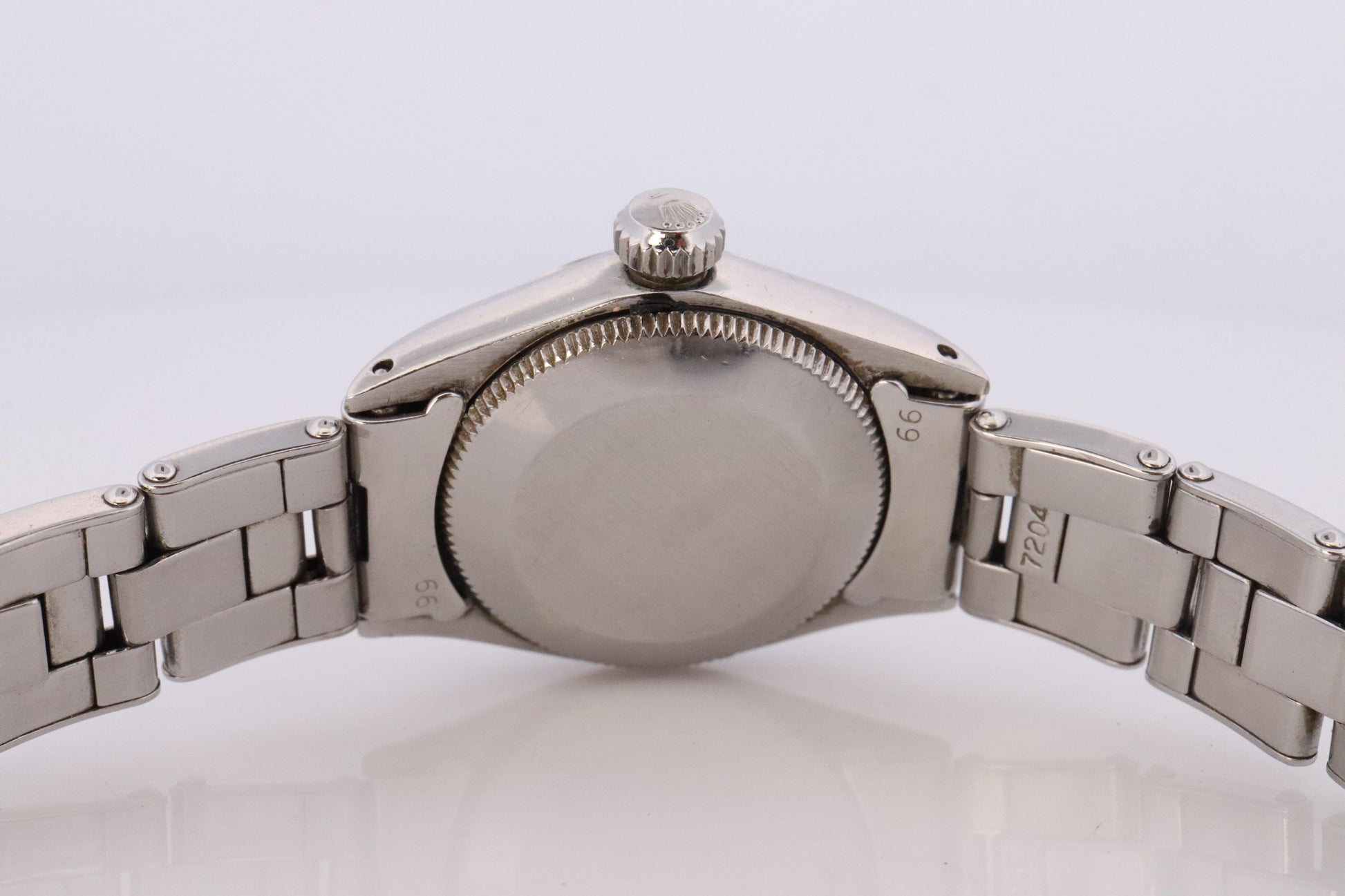 Genuine Rolex 6618 Watch. Ladies ROLEX Oyster Perpetual White Dial Wristwatch.