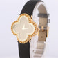 Van Cleef and Arpels Alhambra watch. 18k Gold VCA HH75210 Clove Black Dial.