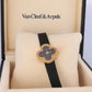 Van Cleef and Arpels Alhambra watch. 18k Gold VCA HH75210 Clove Black Dial.
