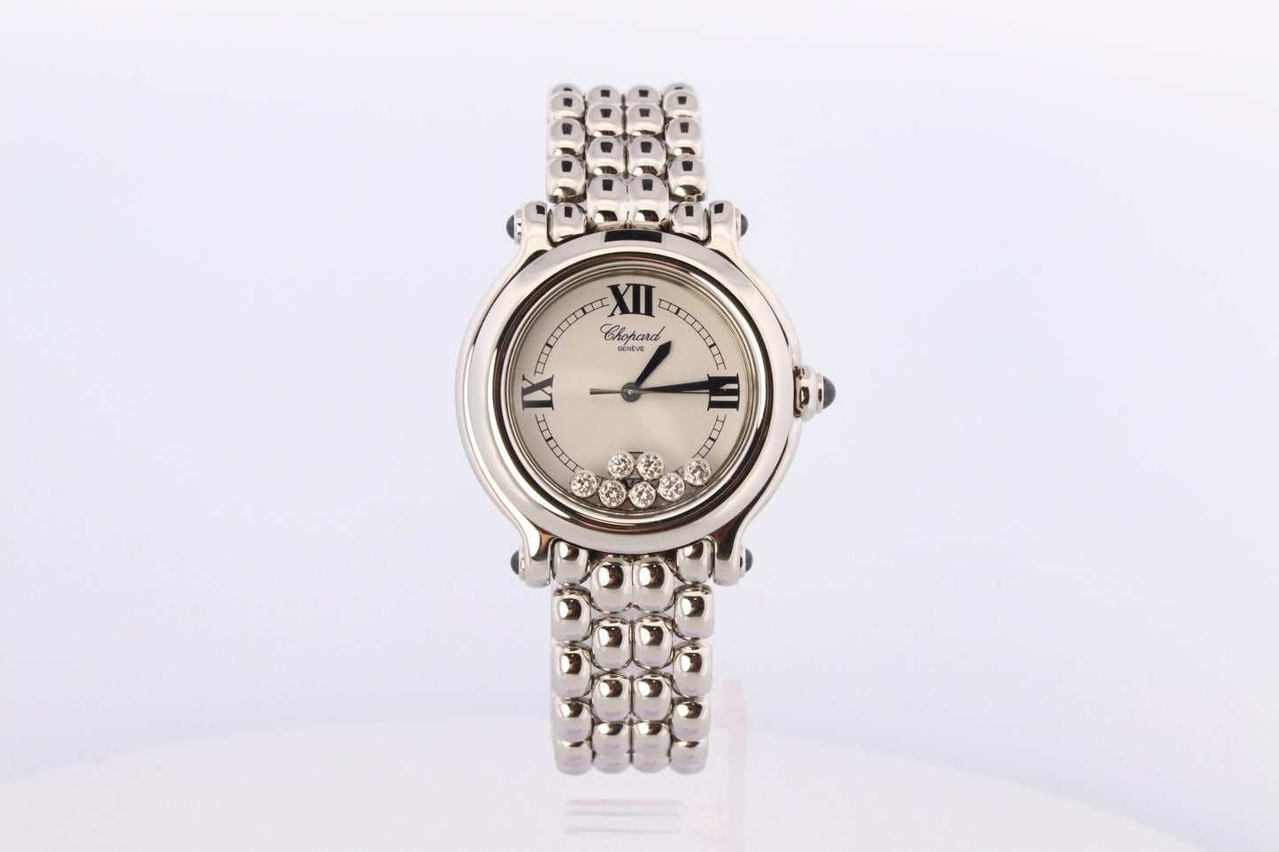 Chopard Happy Sport Sapphire Diamond Watch. Chopard LUC 27/8236-23