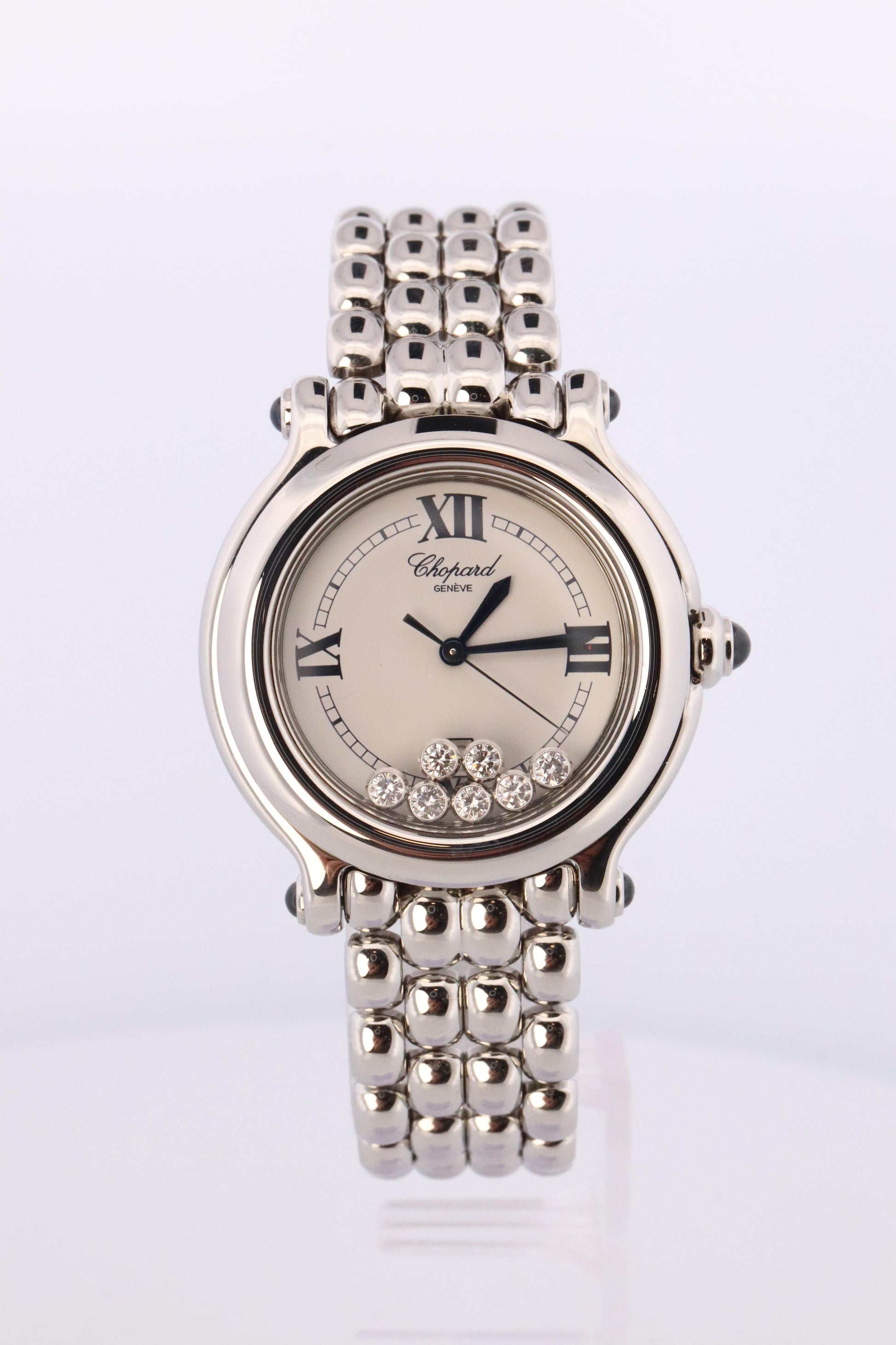 Chopard Happy Sport Sapphire Diamond Watch. Chopard LUC 27/8236-23