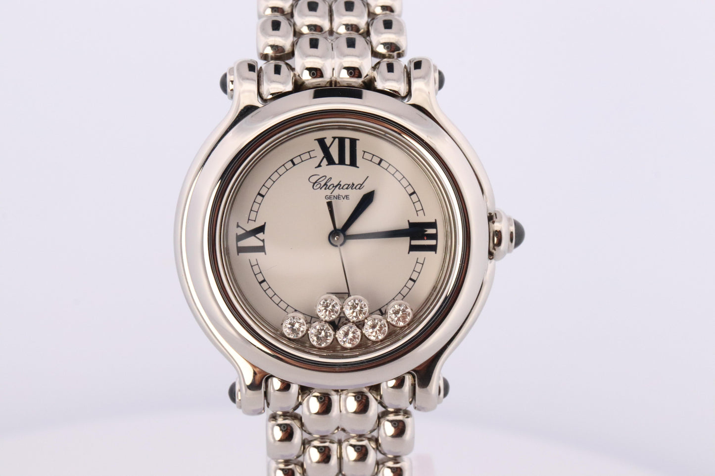 Chopard Happy Sport Sapphire Diamond Watch. Chopard LUC 27/8236-23