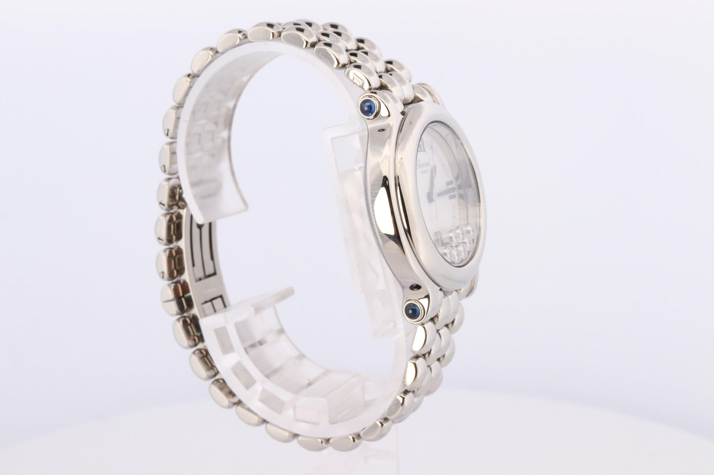 Chopard Happy Sport Sapphire Diamond Watch. Chopard LUC 27/8236-23