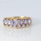 10k Tanzanite Marquise Anniversary ring. 7 stone Tanzanite band. Journey Band