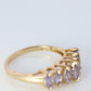 10k Tanzanite Marquise Anniversary ring. 7 stone Tanzanite band. Journey Band