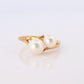 Mikimoto Ring. Vintage 18k Gold Mikimoto Pearl and Diamond Cluster. Vines Grapes