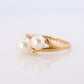 Mikimoto Ring. Vintage 18k Gold Mikimoto Pearl and Diamond Cluster. Vines Grapes
