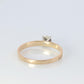 10k Diamond Solitaire. 10k Yellow gold engraved illusion set diamond ring.