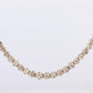 Platinum Diamond Tennis Necklace. PT850 round diamond Tennis Chain Strand. 5+CTW