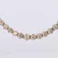 Platinum Diamond Tennis Necklace. PT850 round diamond Tennis Chain Strand. 5+CTW