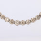 Platinum Diamond Tennis Necklace. PT850 round diamond Tennis Chain Strand. 5+CTW