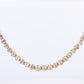 Platinum Diamond Tennis Necklace. PT850 round diamond Tennis Chain Strand. 5+CTW