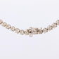 Platinum Diamond Tennis Necklace. PT850 round diamond Tennis Chain Strand. 5+CTW