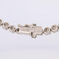 Platinum Diamond Tennis Necklace. PT850 round diamond Tennis Chain Strand. 5+CTW
