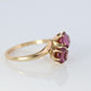 10k Vintage Amethyst Ring. 10k Victorian Twin Ruby Bypass ring. PSco