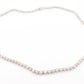 Platinum Diamond Tennis Necklace. PT850 round diamond Tennis Chain Strand. 5+CTW
