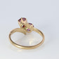 10k Vintage Amethyst Ring. 10k Victorian Twin Ruby Bypass ring. PSco