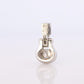 Platinum Emerald Pendant. Genuine Emerald and Diamond Door knocker PT900 Pendant