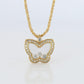 18k Chopard Happy Diamond Butterfly Pendant. So Happy Chopard Necklace