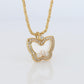 18k Chopard Happy Diamond Butterfly Pendant. So Happy Chopard Necklace